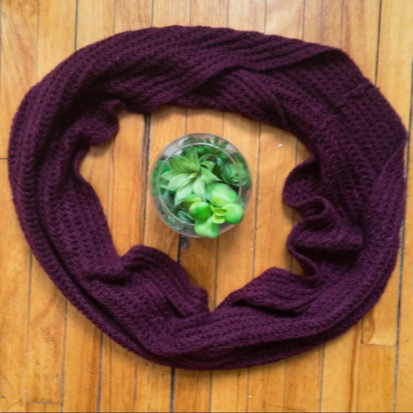 Cozy Burgundy Infinity Scarf - Picture 2 of 2